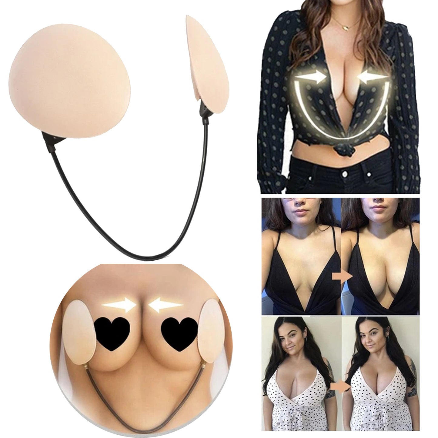 Cross-border Spot Adjustable Bump Anti-glare Stickers Frontless Bra Invisible Breast Stickers Hot Bra Stickers