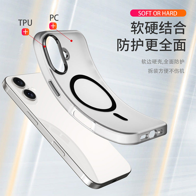 MagSafe Apple IPhone16 Plus Mobile Phone Case Apple 15 Pro Max Frosted Skin Magnetic Protective Cover