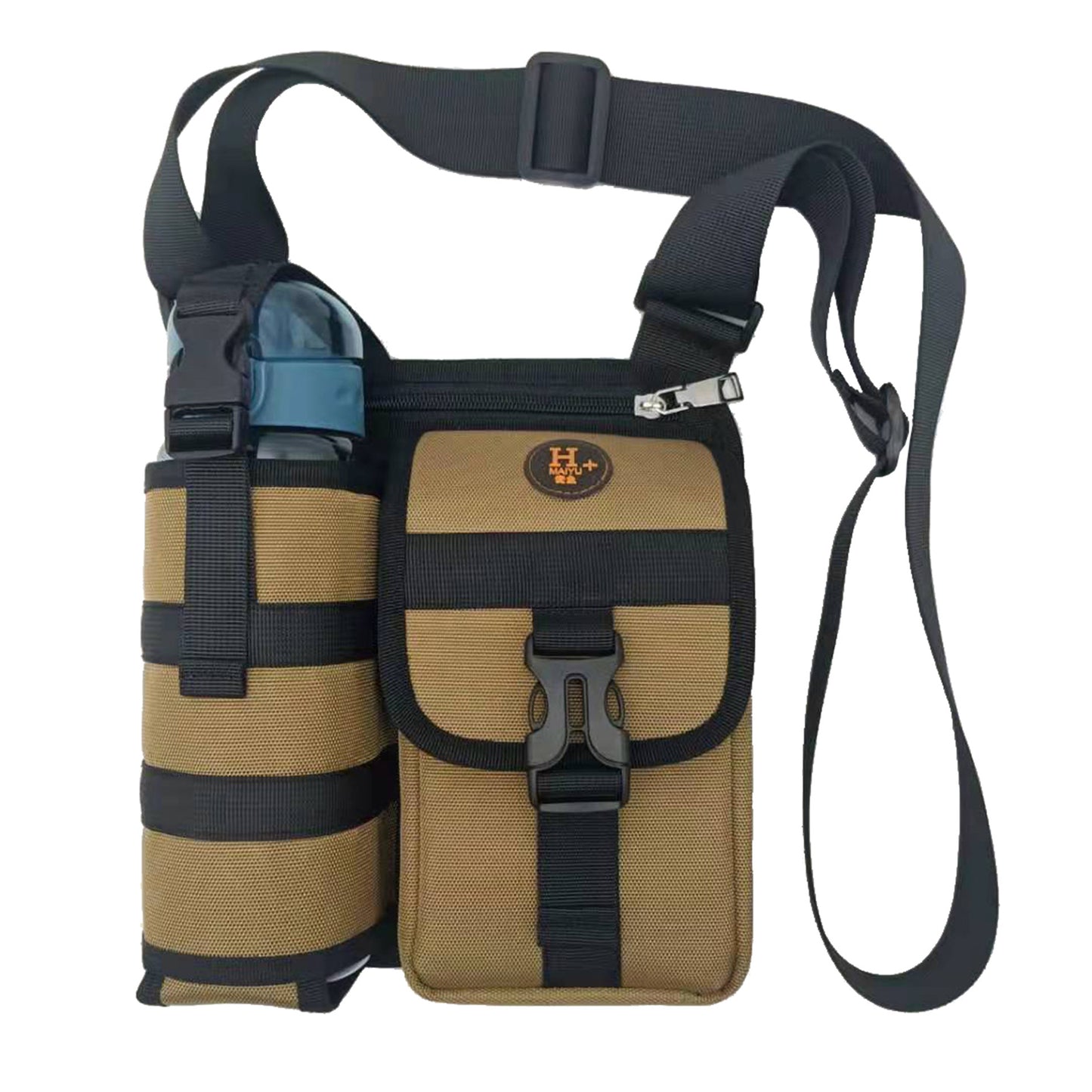 New Shoulder Men&#039;s Bag Casual Walking Cup Bag Outdoor Travel Small Backpack Wear-resistant Waterproof Practical Satchel