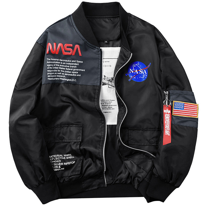 Bomber Jacket Men&#039;s Astronaut Work Jacket European And American Air Force One Jacket Men&#039;s Trendy