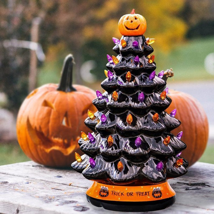 Cross-border Independent Station Halloween Tree Halloween Glowing Decorations Decoration Halloween Tree Gift