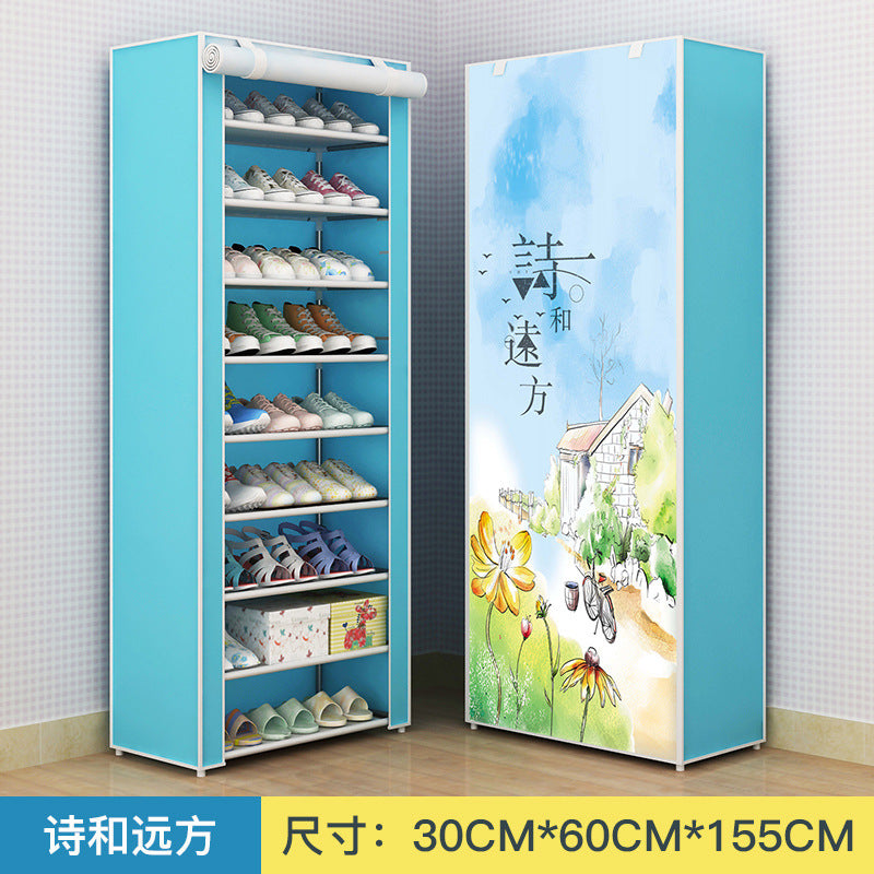 Shoe Rack Dustproof Storage Shoe Cabinet Multi-layer Small Shoe Rack Dormitory Hall Storage Rack Simple