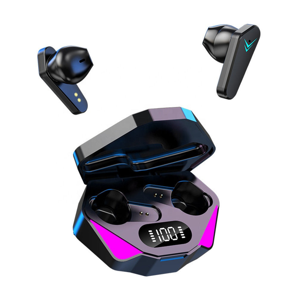 X15 Blue Flood 5656T2 E-sports Gaming Bluetooth Headset 5.2 Ultra-long Endurance Low Latency HD Digital Display