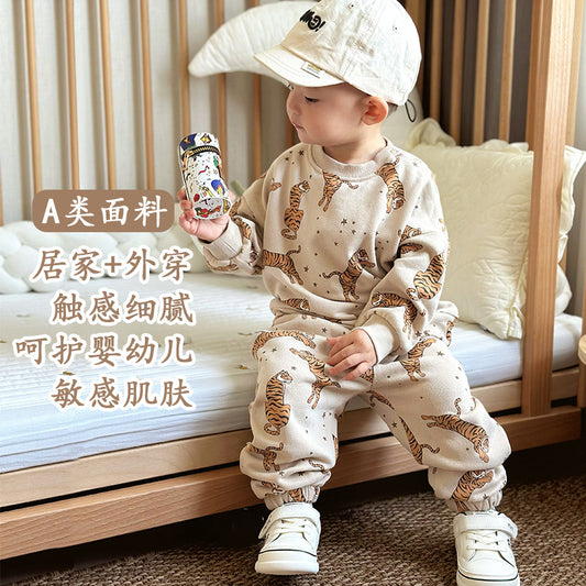 Boys&#039; Sports Suit Children&#039;s Spring And Autumn Suit Class A Spring Sportswear Girl&#039;s Sweatshirt Pants Two-piece Set