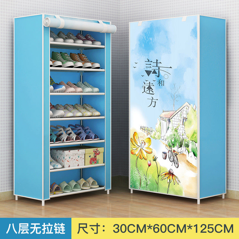 Shoe Rack Dustproof Storage Shoe Cabinet Multi-layer Small Shoe Rack Dormitory Hall Storage Rack Simple