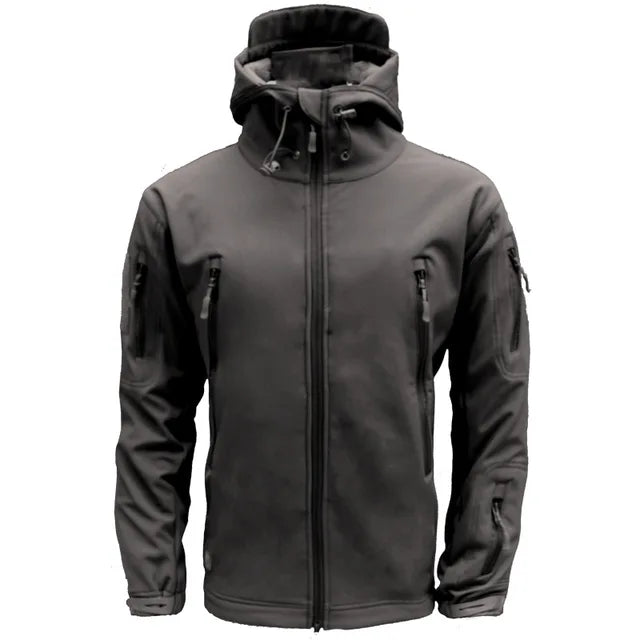 Premium Hiking Jacket for Men - Concealed Sharkskin Softshell Fabric, Windproof and Waterproof Tactical Jacket  Jacket Men