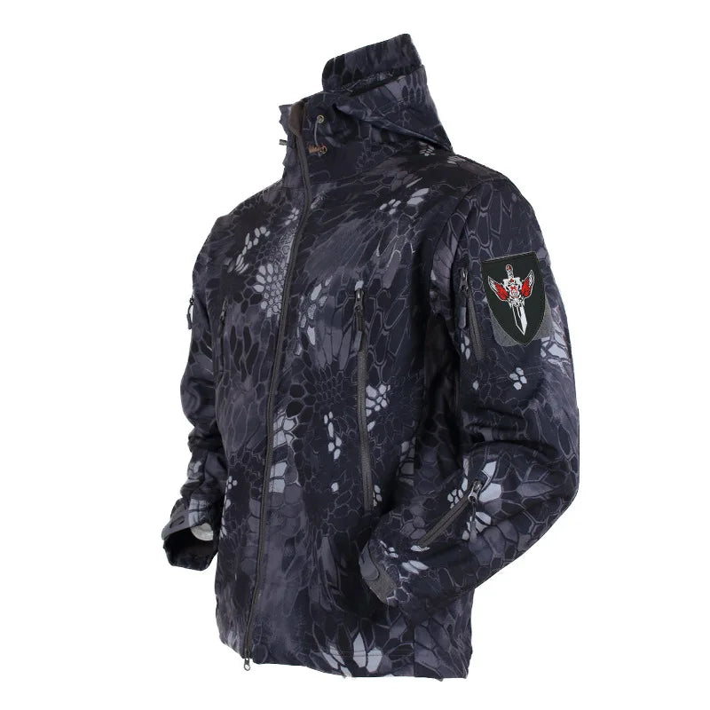 Premium Hiking Jacket for Men - Concealed Sharkskin Softshell Fabric, Windproof and Waterproof Tactical Jacket  Jacket Men